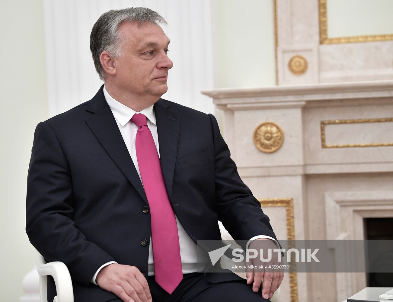 Russian President Vladimir Putin meets with Hungarian Prime Minister Viktor Orban