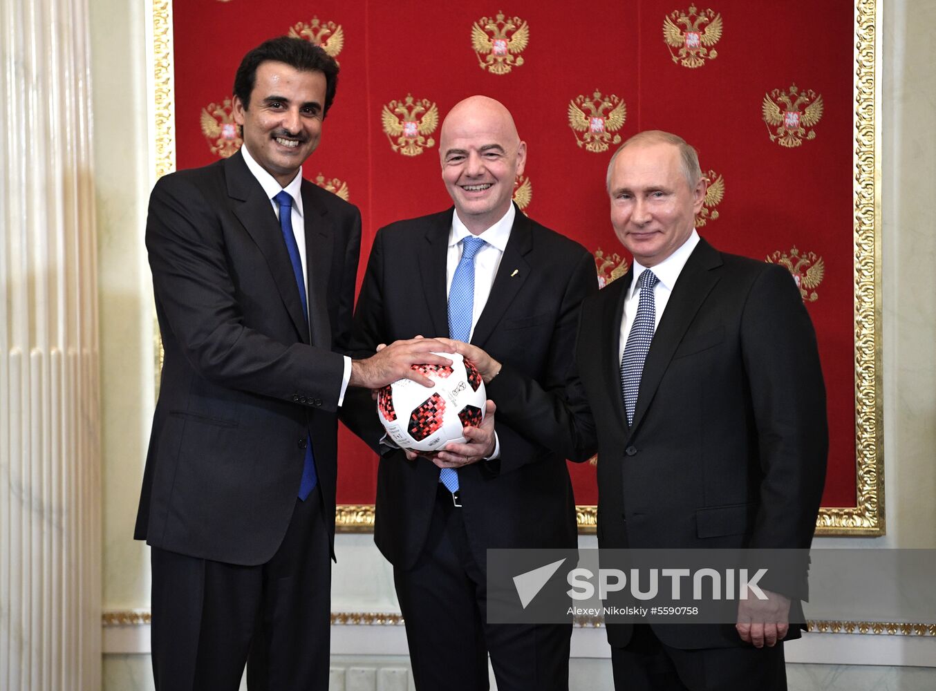 President Putin attends ceremony to hand the World Cup over to 2022 hosts Qatar