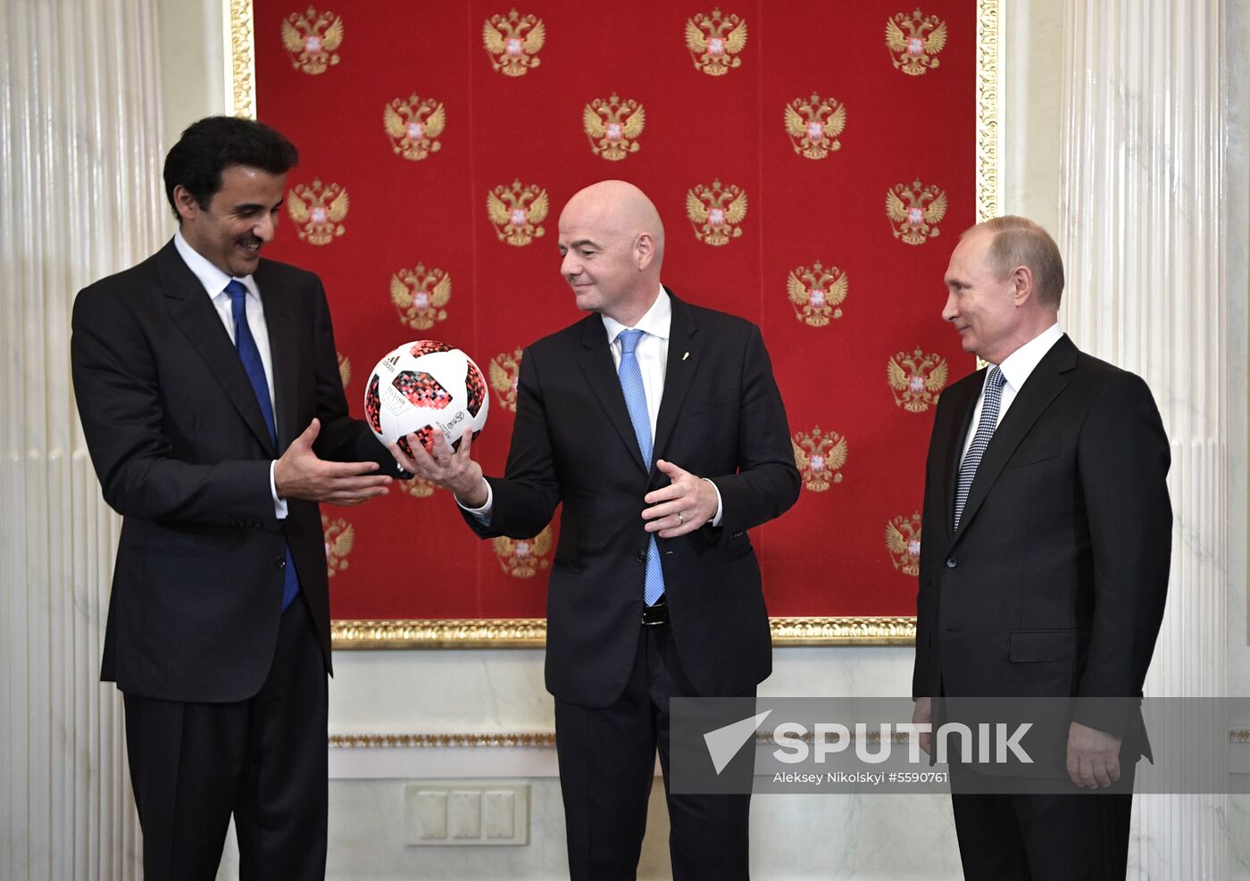 President Putin attends ceremony to hand the World Cup over to 2022 hosts Qatar