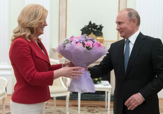 President Putin meets with Croatian President Grabar-Kitarovic