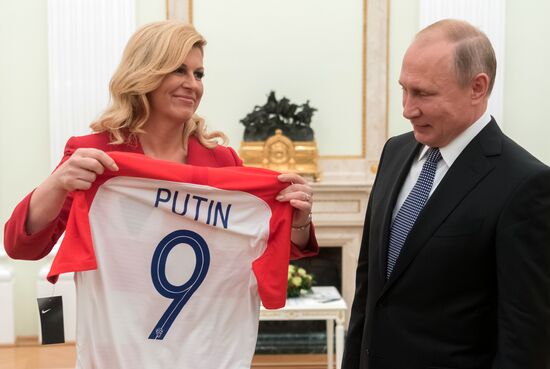 President Putin meets with Croatian President Grabar-Kitarovic