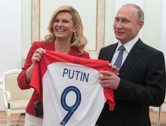 President Putin meets with Croatian President Grabar-Kitarovic