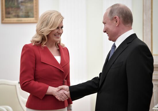 President Putin meets with Croatian President Grabar-Kitarovic