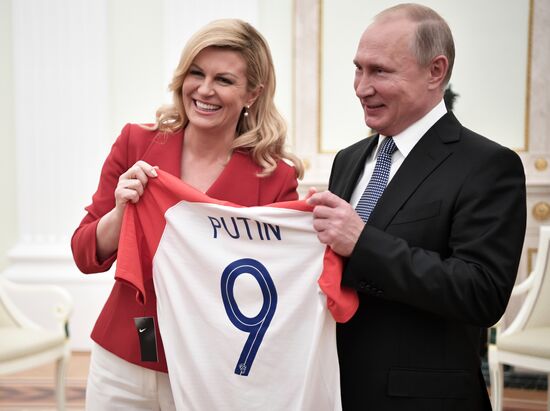 President Putin meets with Croatian President Grabar-Kitarovic