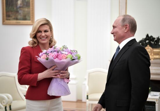 President Putin meets with Croatian President Grabar-Kitarovic