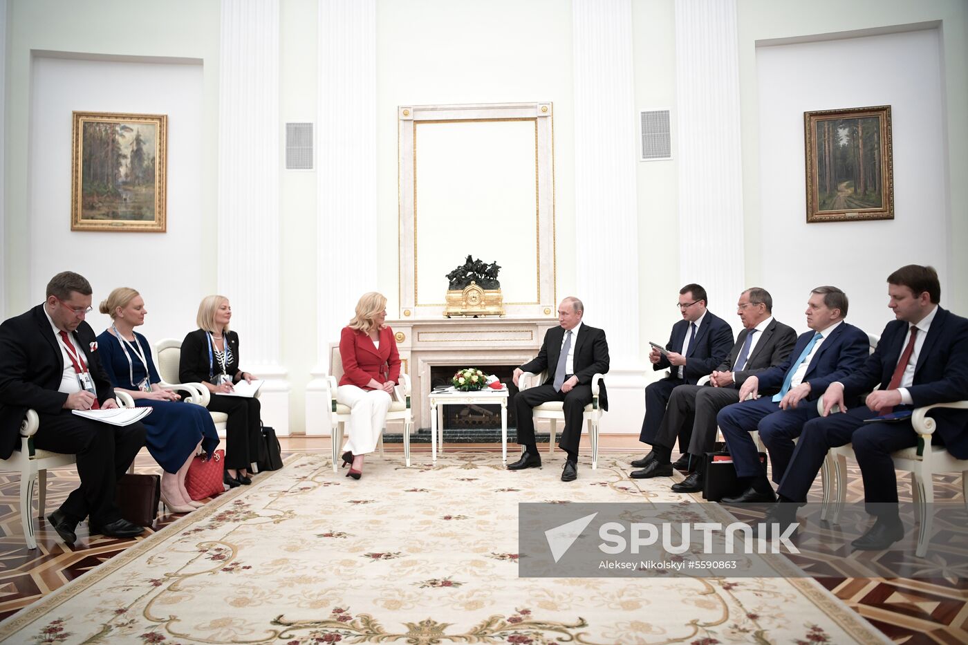 President Putin meets with Croatian President Grabar-Kitarovic