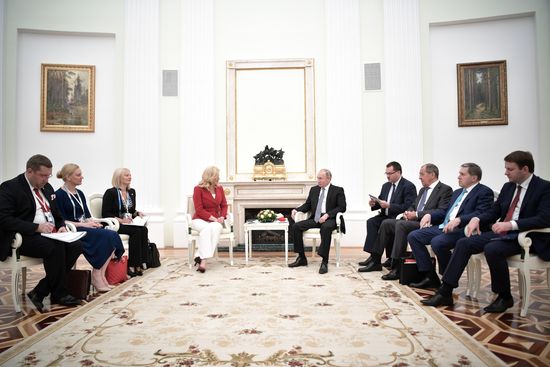 President Putin meets with Croatian President Grabar-Kitarovic