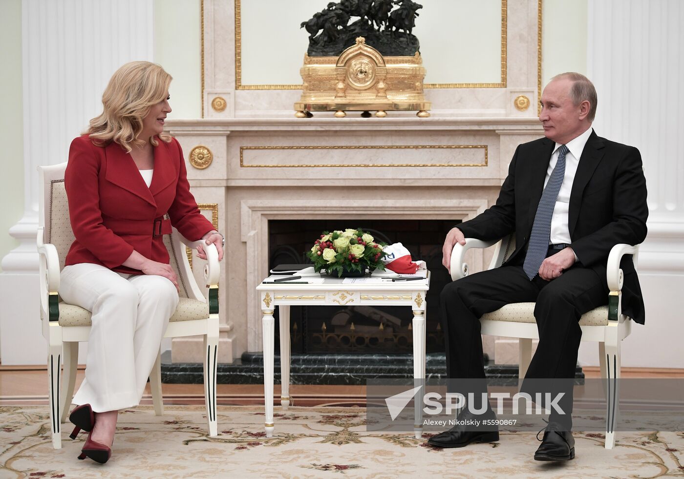 President Putin meets with Croatian President Grabar-Kitarovic