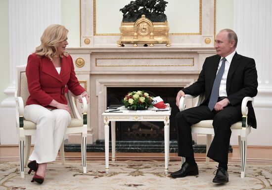 President Putin meets with Croatian President Grabar-Kitarovic