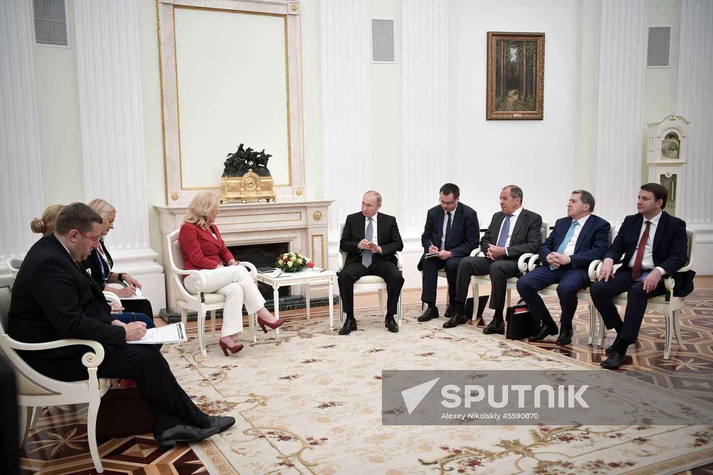 President Putin meets with Croatian President Grabar-Kitarovic