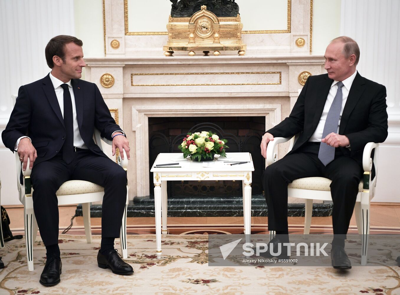 President Putin meets with French President Macron