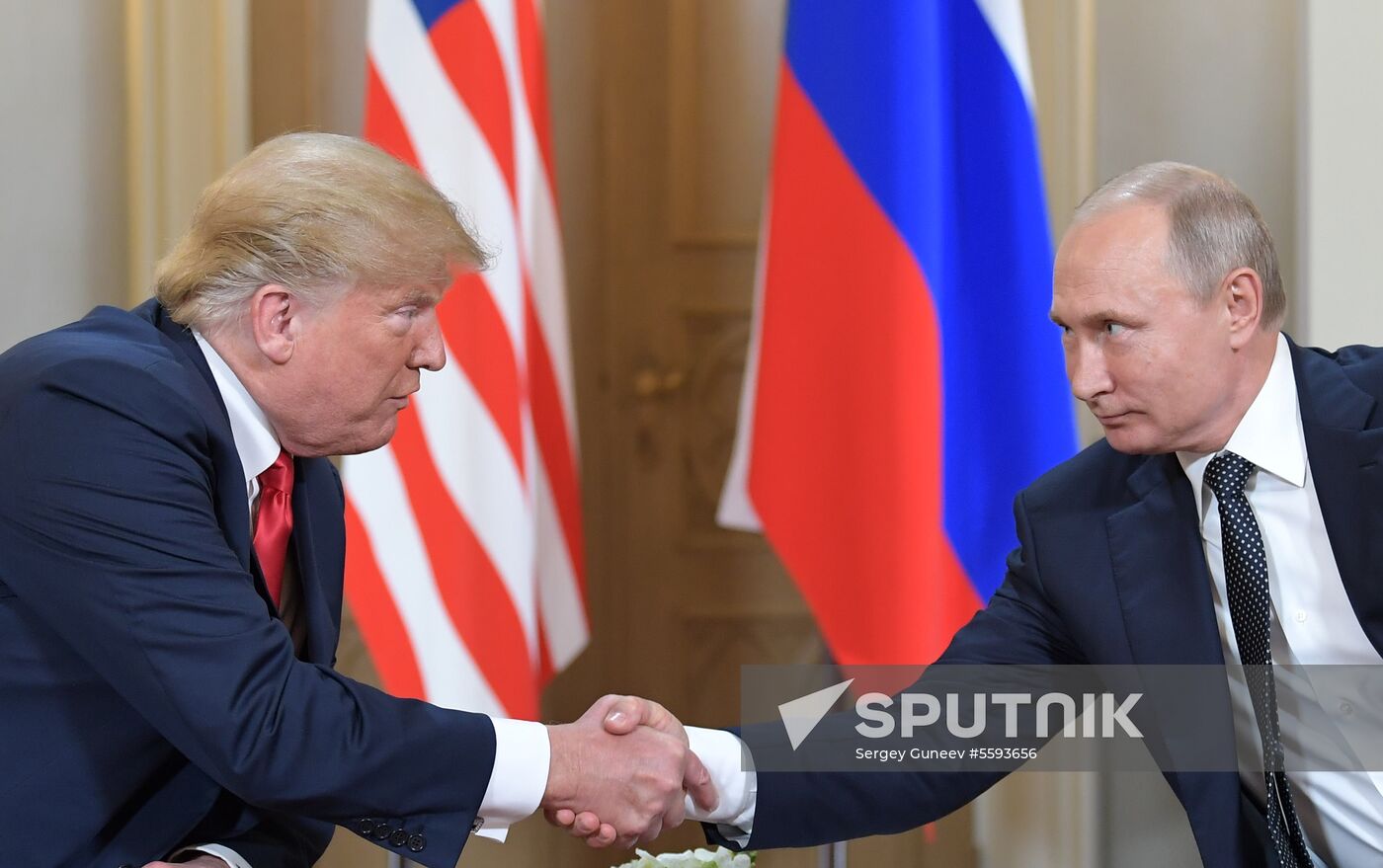 Russian President Vladimir Putin and US President Donald Trump meet in Helsinki