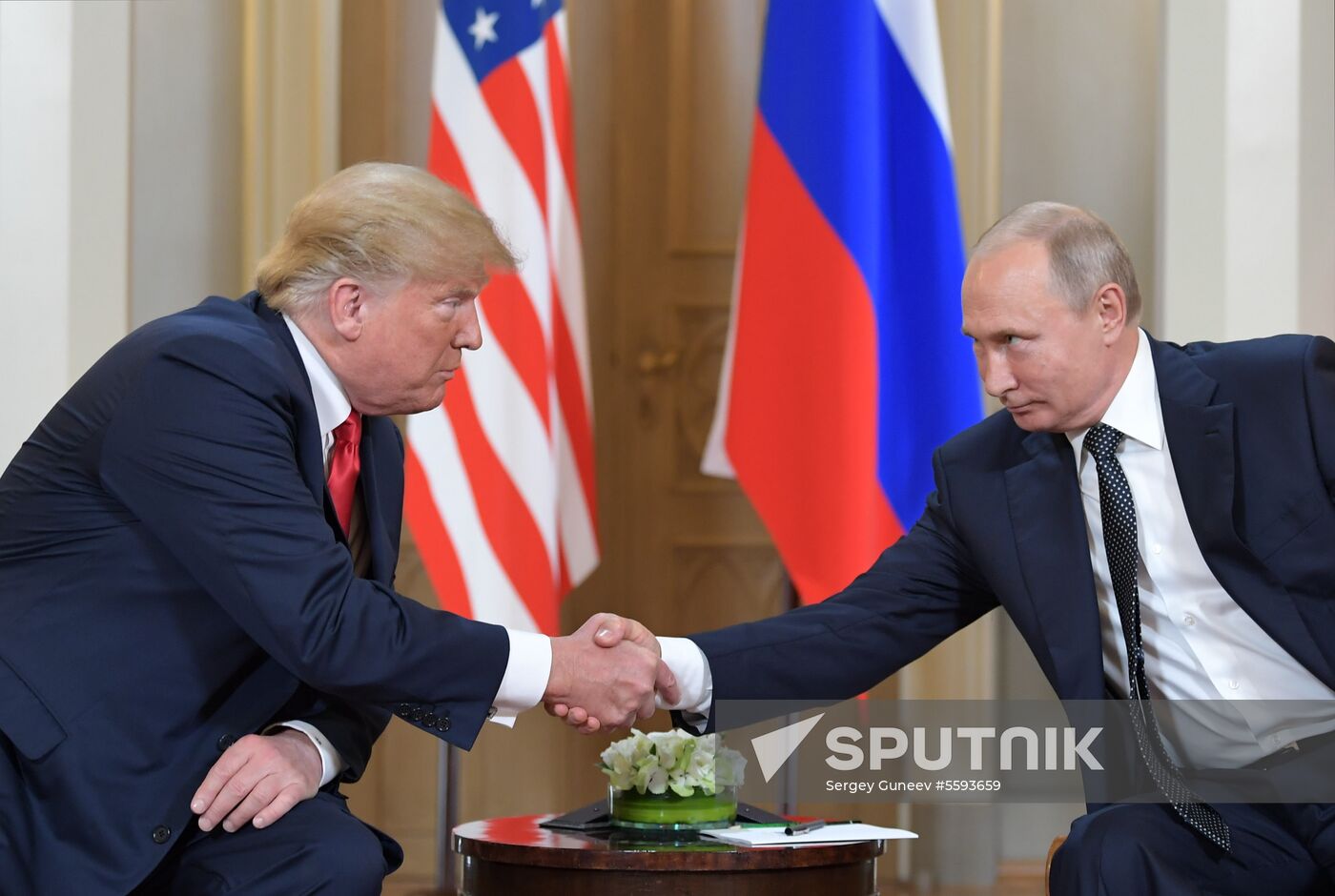 Russian President Vladimir Putin and US President Donald Trump meet in Helsinki