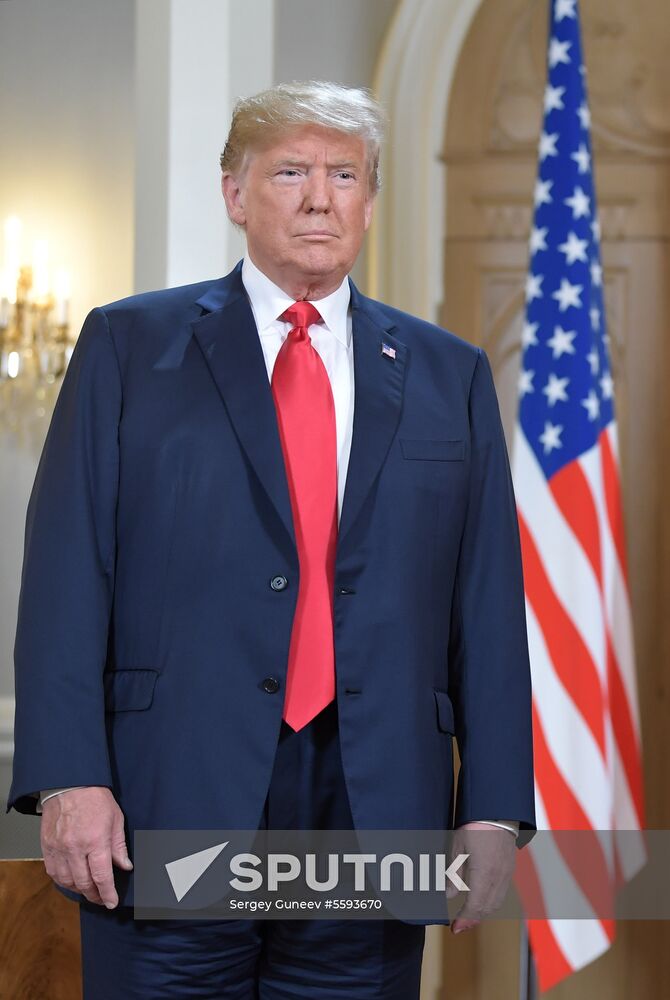 Russian President Vladimir Putin and US President Donald Trump meet in Helsinki