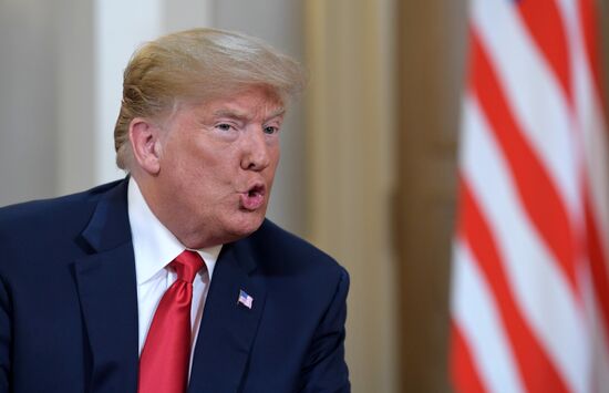 Russian President Vladimir Putin and US President Donald Trump meet in Helsinki