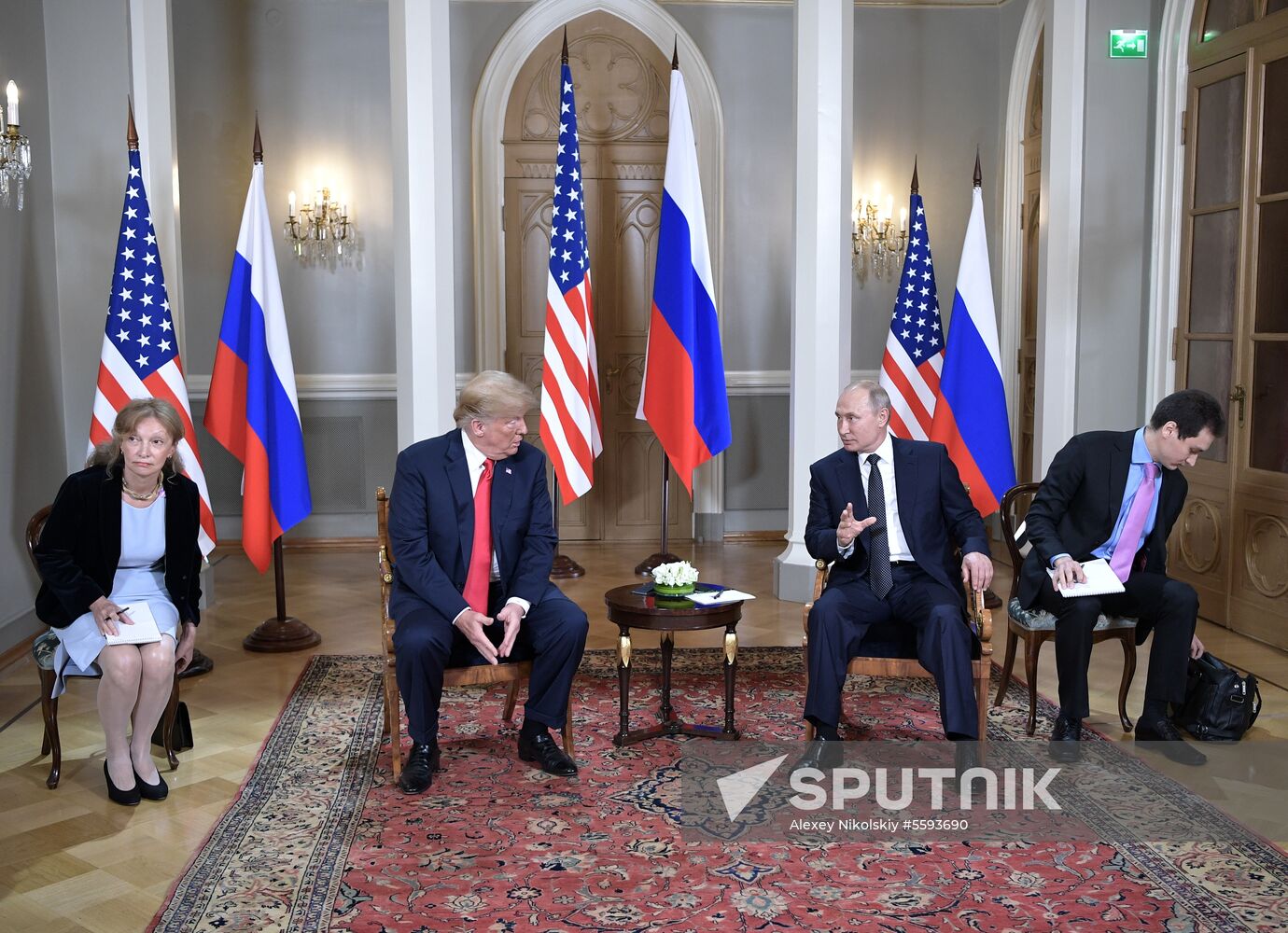 Russian President Vladimir Putin and US President Donald Trump meet in Helsinki