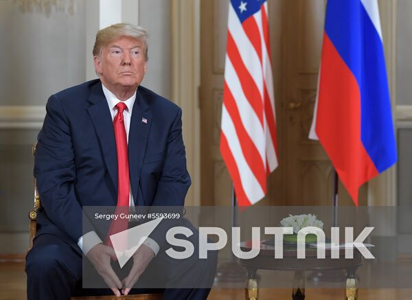 Russian President Vladimir Putin and US President Donald Trump meet in Helsinki