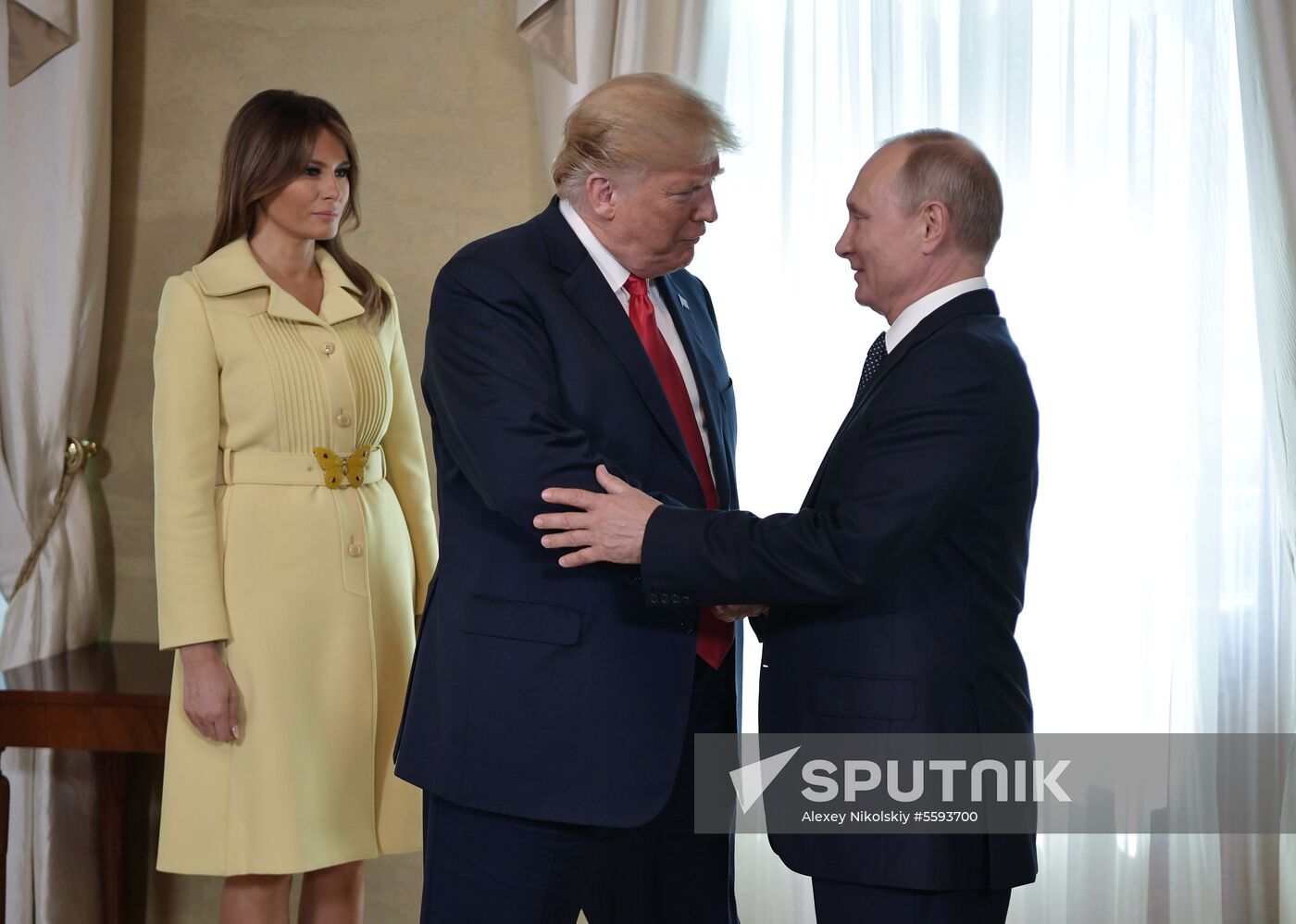 Russian President Vladimir Putin and US President Donald Trump meet in Helsinki