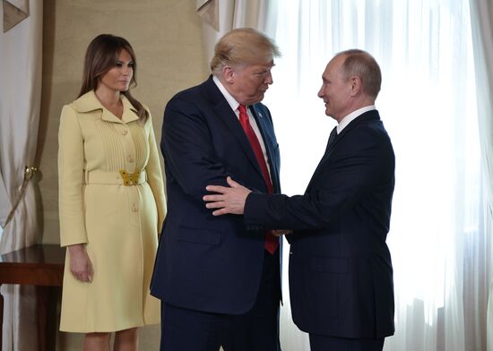 Russian President Vladimir Putin and US President Donald Trump meet in Helsinki