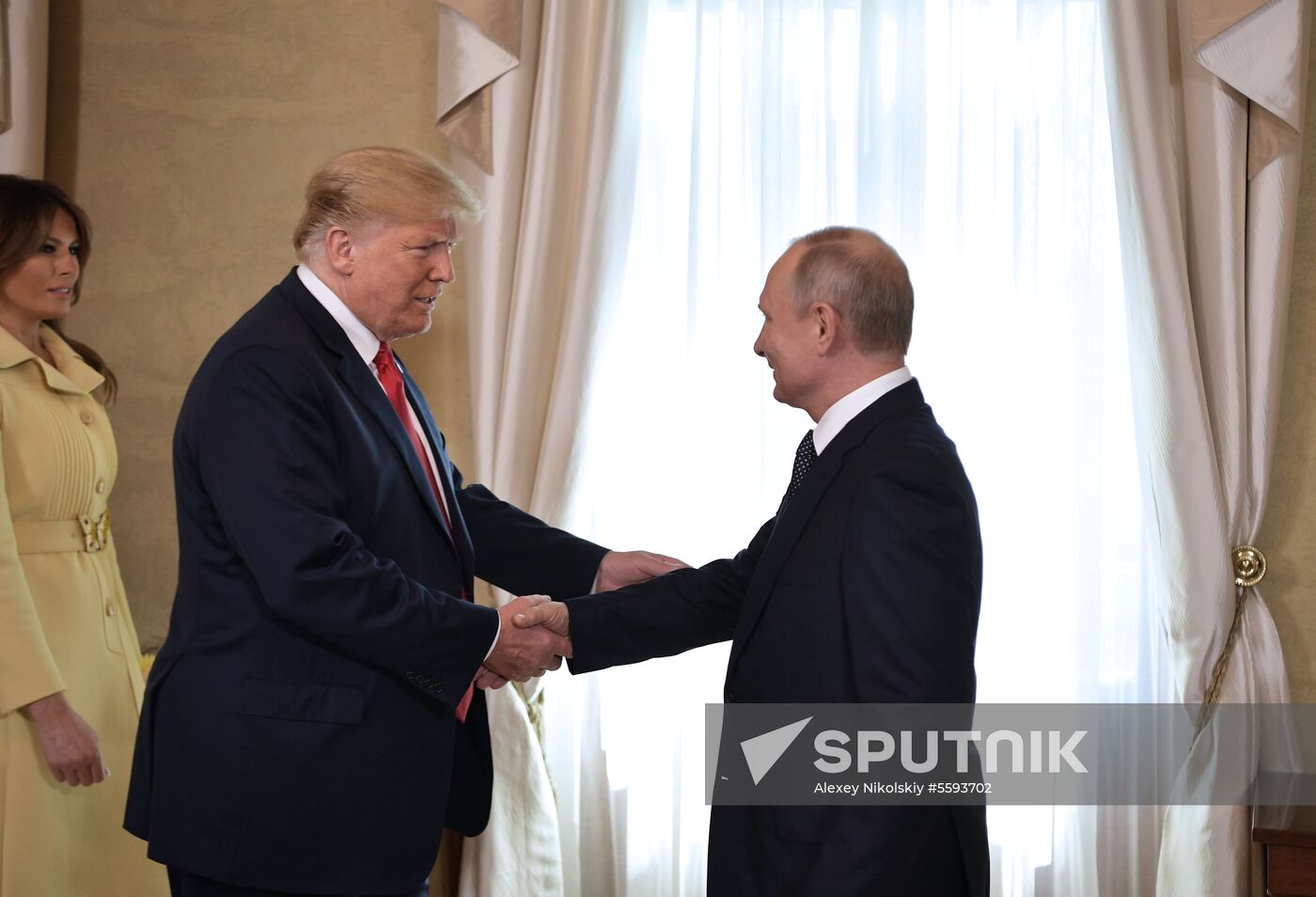 Russian President Vladimir Putin and US President Donald Trump meet in Helsinki