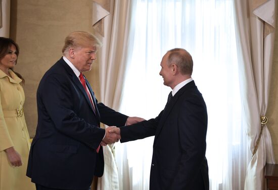 Russian President Vladimir Putin and US President Donald Trump meet in Helsinki