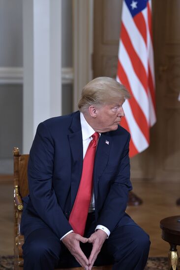 Russian President Vladimir Putin and US President Donald Trump meet in Helsinki