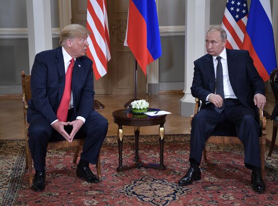 Russian President Vladimir Putin and US President Donald Trump meet in Helsinki