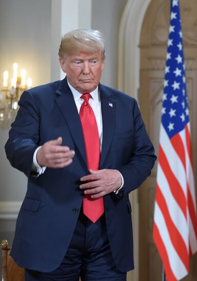 Russian President Vladimir Putin and US President Donald Trump meet in Helsinki