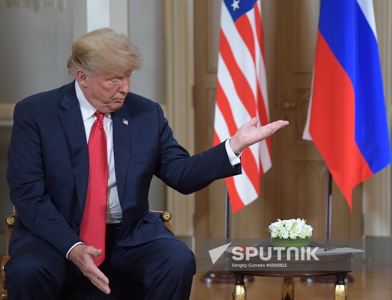 Russian President Vladimir Putin and US President Donald Trump meet in Helsinki