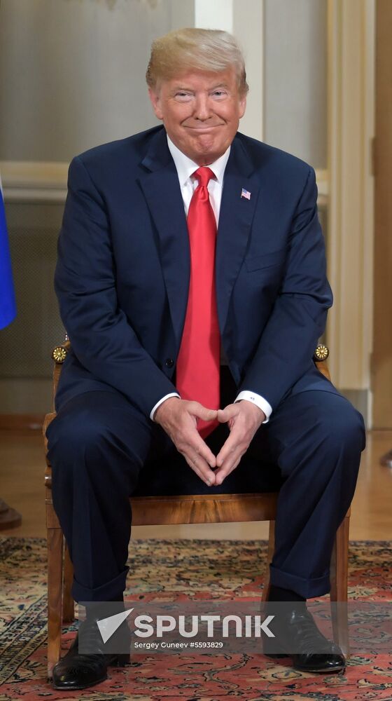 Russian President Vladimir Putin and US President Donald Trump meet in Helsinki