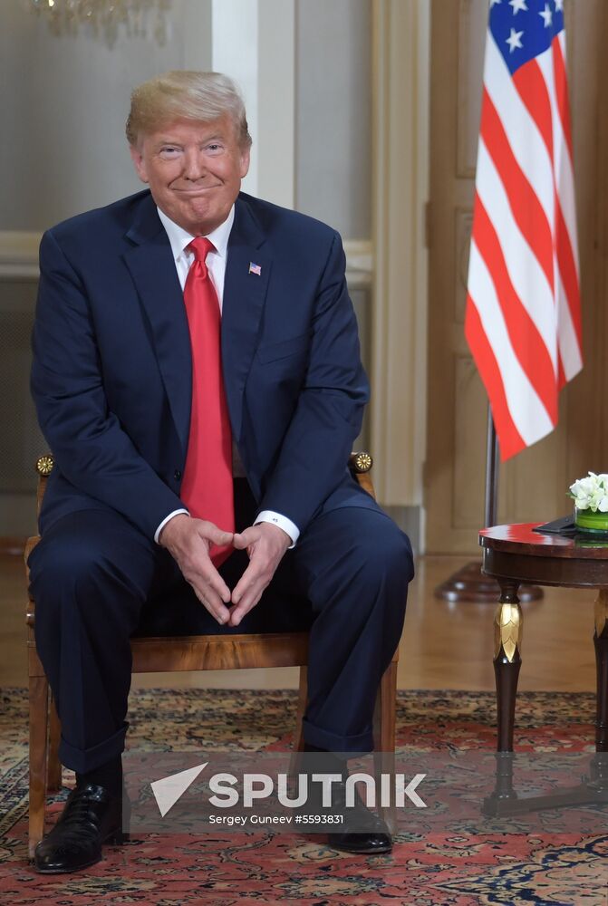 Russian President Vladimir Putin and US President Donald Trump meet in Helsinki