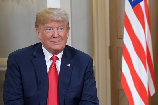 Russian President Vladimir Putin and US President Donald Trump meet in Helsinki