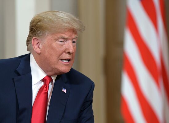 Russian President Vladimir Putin and US President Donald Trump meet in Helsinki