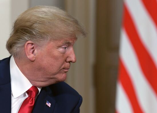 Russian President Vladimir Putin and US President Donald Trump meet in Helsinki