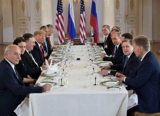 Russian President Vladimir Putin and US President Donald Trump meet in Helsinki