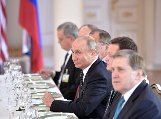 Russian President Vladimir Putin and US President Donald Trump meet in Helsinki