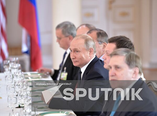 Russian President Vladimir Putin and US President Donald Trump meet in Helsinki