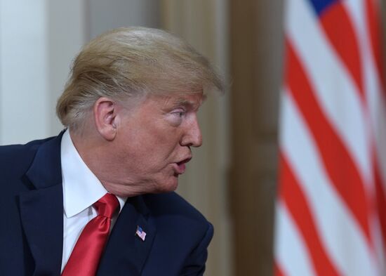 Russian President Vladimir Putin and US President Donald Trump meet in Helsinki