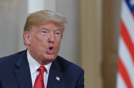 Russian President Vladimir Putin and US President Donald Trump meet in Helsinki