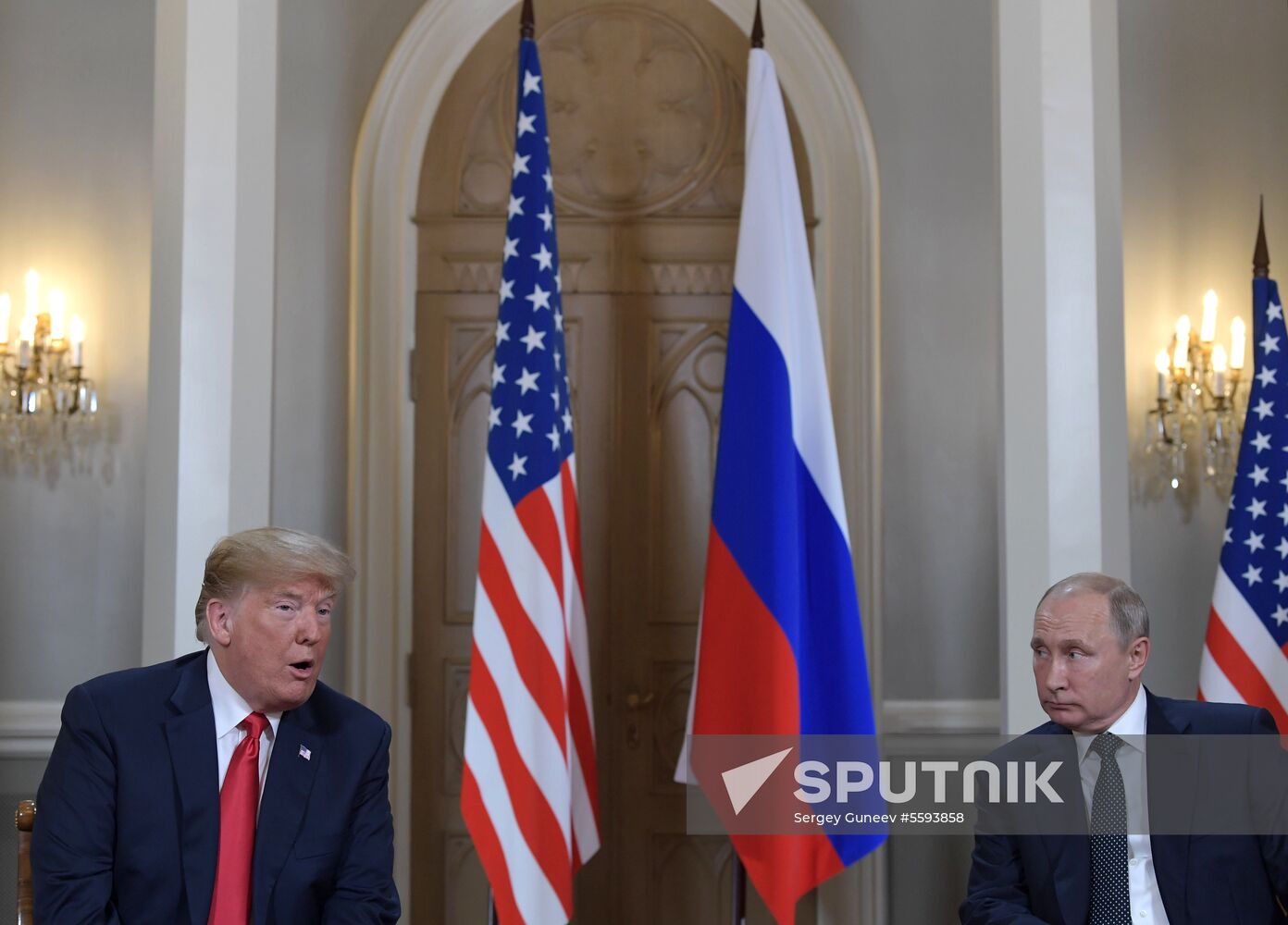 Russian President Vladimir Putin and US President Donald Trump meet in Helsinki