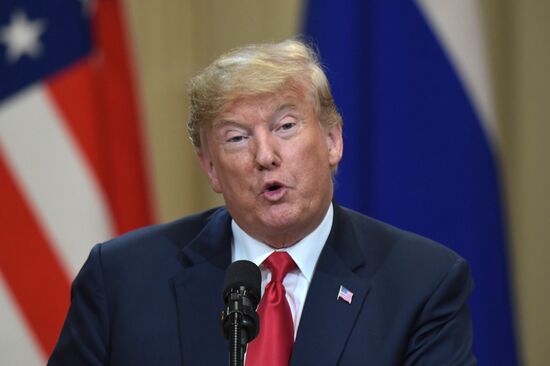Russian President Vladimir Putin and US President Donald Trump meet in Helsinki