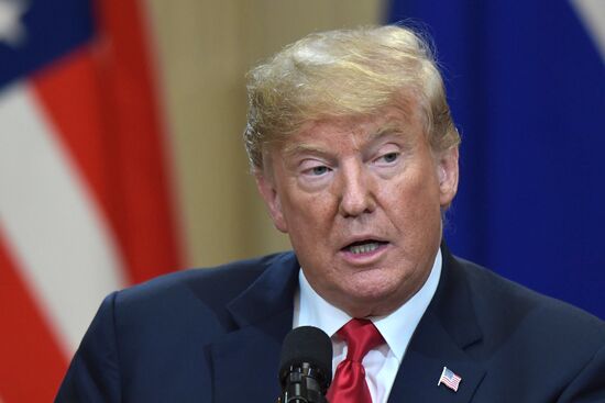 Russian President Vladimir Putin and US President Donald Trump meet in Helsinki