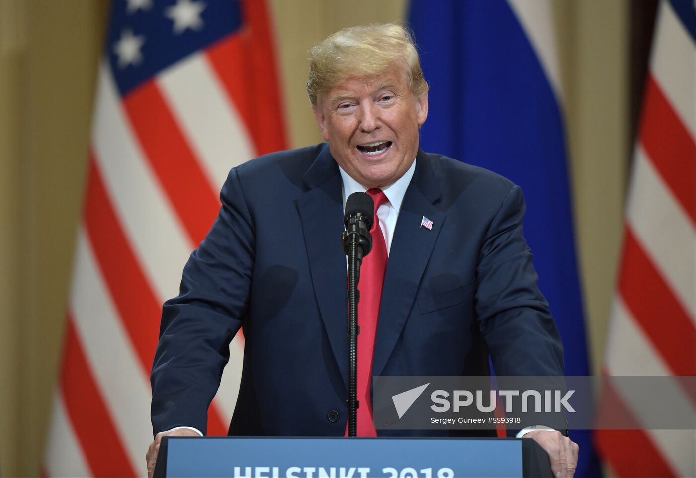 Russian President Vladimir Putin and US President Donald Trump meet in Helsinki