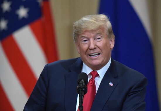 Russian President Vladimir Putin and US President Donald Trump meet in Helsinki