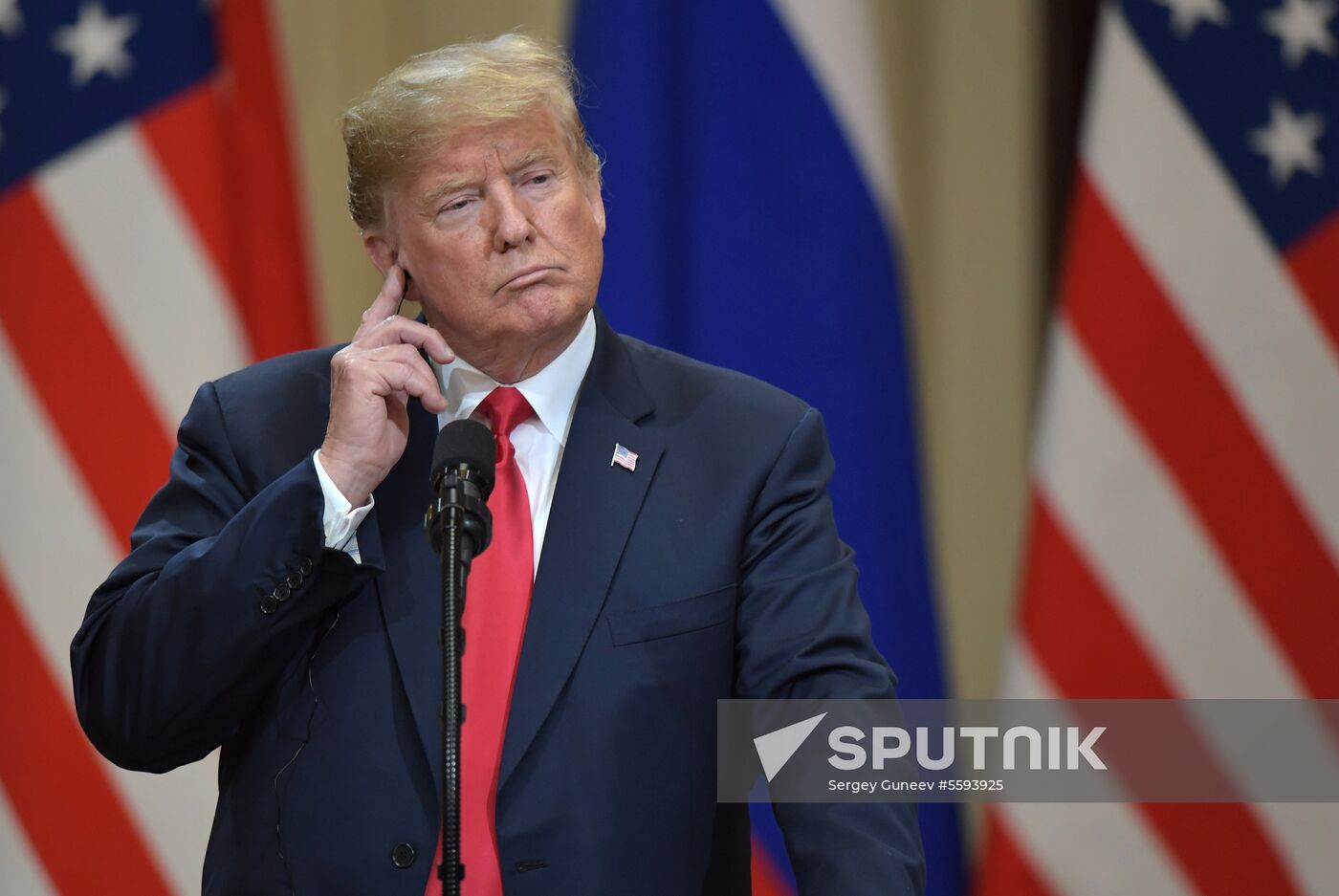 Russian President Vladimir Putin and US President Donald Trump meet in Helsinki