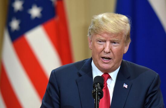 Russian President Vladimir Putin and US President Donald Trump meet in Helsinki