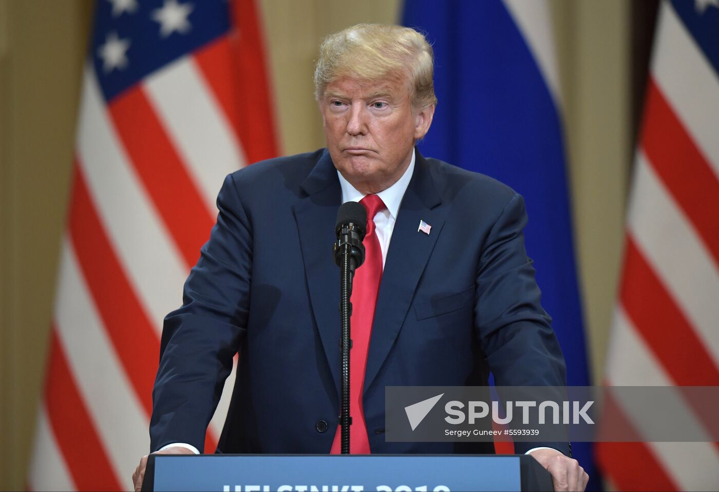 Russian President Vladimir Putin and US President Donald Trump meet in Helsinki