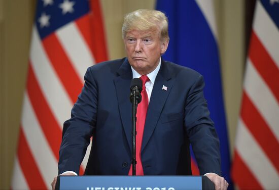 Russian President Vladimir Putin and US President Donald Trump meet in Helsinki
