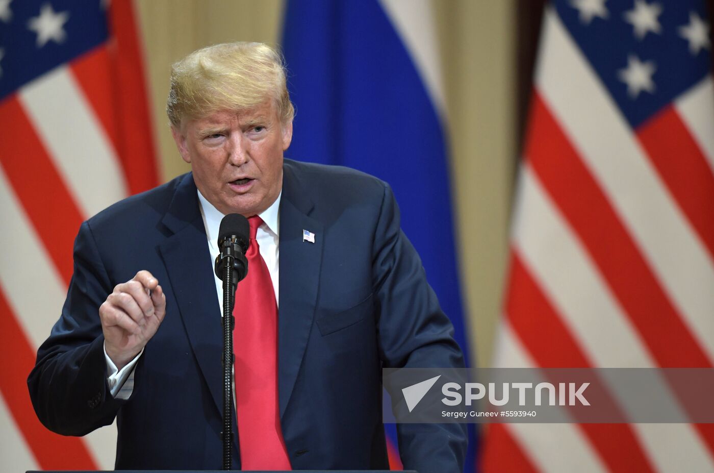 Russian President Vladimir Putin and US President Donald Trump meet in Helsinki