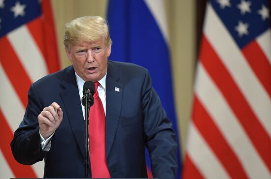 Russian President Vladimir Putin and US President Donald Trump meet in Helsinki